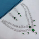 Lucentarts Jewellery Sparkling American Diamond Necklace Set