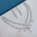 Lucentarts Jewellery Sparkling American Diamond Necklace Set