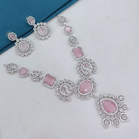 Lucentarts Jewellery Sparkling American Diamond Necklace Set