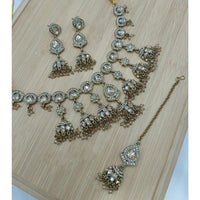 Lucentarts Jewellery Fancy Crystal And Austrian Stone Pearl Necklace Set