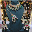 Lucentarts Jewellery Kundan Stone Pearl And Beads Choker Necklace Set