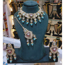 Lucentarts Jewellery Kundan Stone Pearl And Beads Choker Necklace Set 