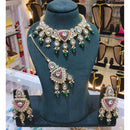 Lucentarts Jewellery Kundan Stone Pearl And Beads Choker Necklace Set