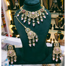 Lucentarts Jewellery Kundan Stone Pearl And Beads Choker Necklace Set