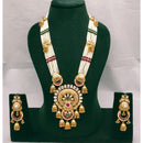 Lucentarts Jewellery Kundan Stone And Pearl Long Necklace Set 