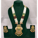 Lucentarts Jewellery Kundan Stone And Pearl Long Necklace Set 
