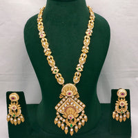 Lucentarts Jewellery Kundan Stone And Pearl Long Necklace Set 