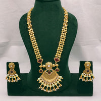 Lucentarts Jewellery Kundan Stone And Pearl Long Necklace Set 