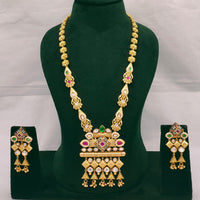 Lucentarts Jewellery Kundan Stone And Pearl Long Necklace Set 