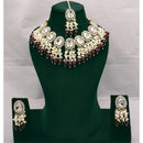 Lucentarts Jewellery Kundan Stone And Pearl Designer Necklace Set