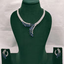 Lucentarts Jewellery Radiant American Diamond Necklace Set