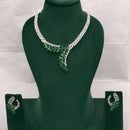 Lucentarts Jewellery Radiant American Diamond Necklace Set