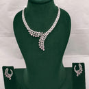 Lucentarts Jewellery Radiant American Diamond Necklace Set