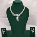 Lucentarts Jewellery Radiant American Diamond Necklace Set