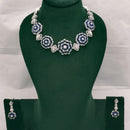 Lucentarts Jewellery Radiant American Diamond Necklace Set