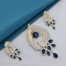 Lucentarts Jewellery Royal American Diamond Pendant Set