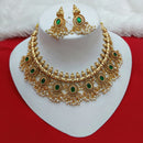 Lucentarts Jewellery Classic Pota Stone And Pearl Choker Necklace Set