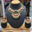 Lucentarts Jewellery Royal Pota Stone Beads And Pearl Meenakari Necklace Set