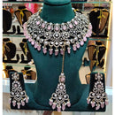 Lucentarts Jewellery Designer Pota Stone Pearl And Beads Choker Necklace Set 