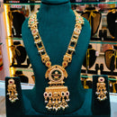 Lucentarts Jewellery Elegant Pota Stone And Pearl Long Necklace Set