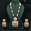 Lucentarts Jewellery Royal Crystal Stone And Pearl Meenakari Long Necklace Set