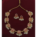 Lucentarts Jewellery Heritage Pota Stone And Pearl Necklace Set