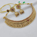 Lucentarts Jewellery Heritage Pota Stone And Beads Choker Necklace Set