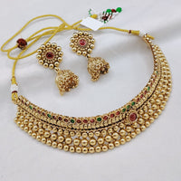 Lucentarts Jewellery Heritage Pota Stone And Beads Choker Necklace Set