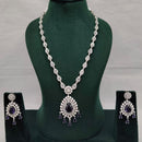 Lucentarts Jewellery Eternia American Diamond And Crystal Long Necklace Set
