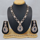 Lucentarts Jewellery Eternia American Diamond And Austrian Stone Long Necklace Set