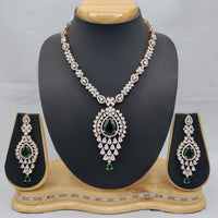 Lucentarts Jewellery Enigma American Diamond And Austrian Stone Necklace Set