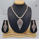 Lucentarts Jewellery Enigma American Diamond And Austrian Stone Necklace Set