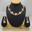 Lucentarts Jewellery Blossom Austrian Stone And American Diamond Necklace Set