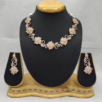 Lucentarts Jewellery Blossom Austrian Stone And American Diamond Necklace Set