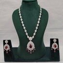 Lucentarts Jewellery Luxury American Diamond Statement Necklace Set