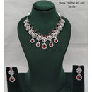 Lucentarts Jewellery Grand Luxury  American Diamond Sparkle Necklace Set