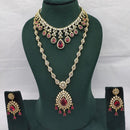 Lucentarts Jewellery Grand Luxury  American Diamond Sparkle Necklace Set