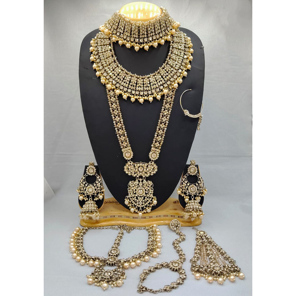 Lucentarts Jewellery Gorgeous Austrian Stone And Beads Bridal Jewelry Set