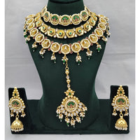 Lucentarts Jewellery Regal Pota Stone And Pearl Choker Necklace Set