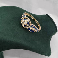 Lucentarts Jewellery Handcrafted Polki Kundan Stone Meenakari Adjustable Wrist Bracelet