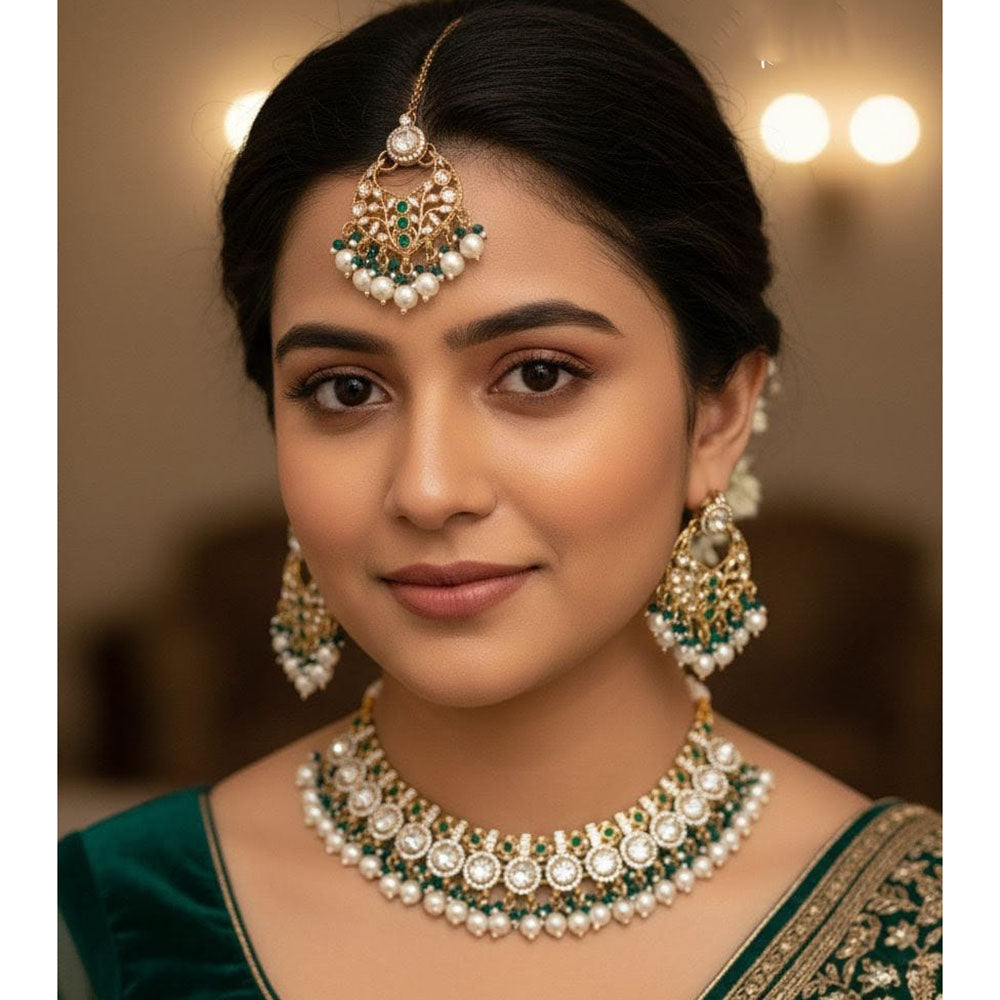 Lucentarts Sparkling Pota Stone And Beads Necklace Set