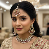 Lucentarts Sparkling Pota Stone And Beads Necklace Set