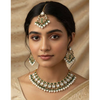 Lucentarts Jewellery Luxury Designer Pota Stone And Beads Necklace Set