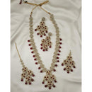 Lucentarts Jewellery Luxury Designer Pota Stone And Beads Necklace Set