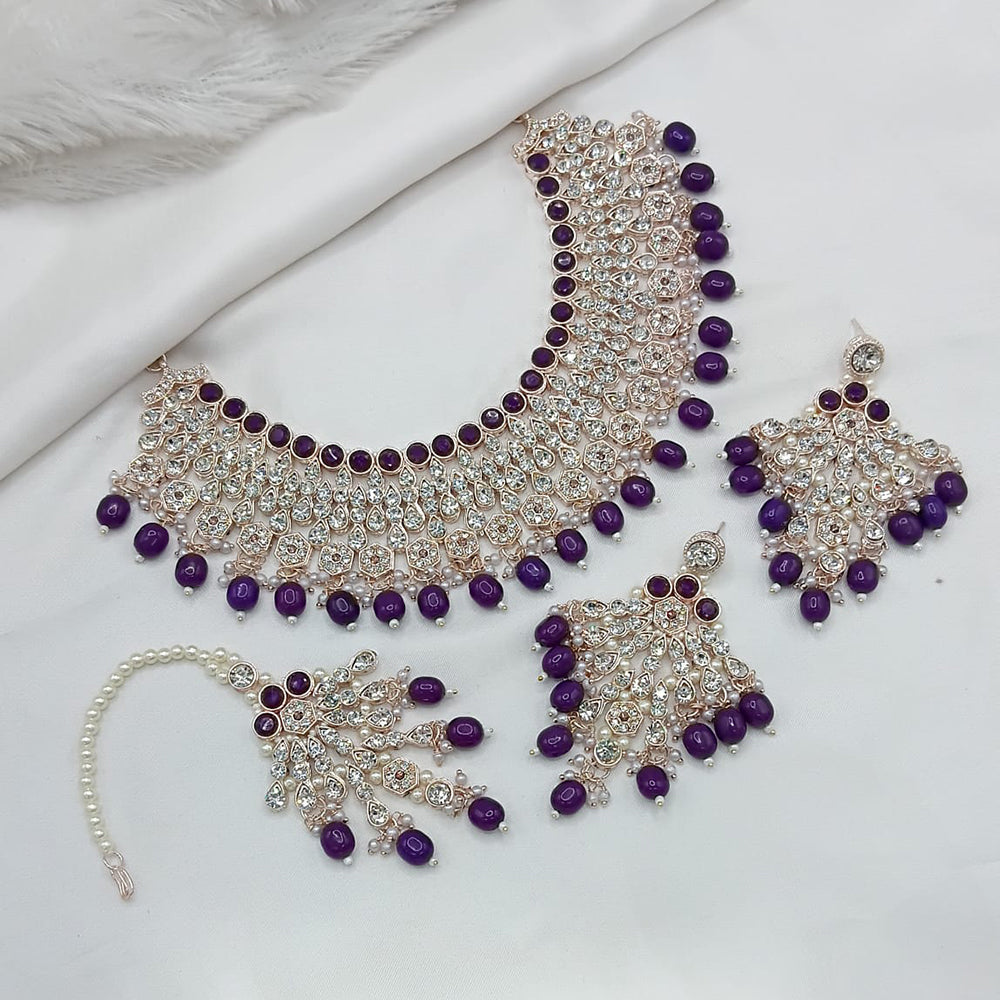 Lucentarts Jewellery Heritage Style Pota Austrian Stone Beaded Choker Necklace Set