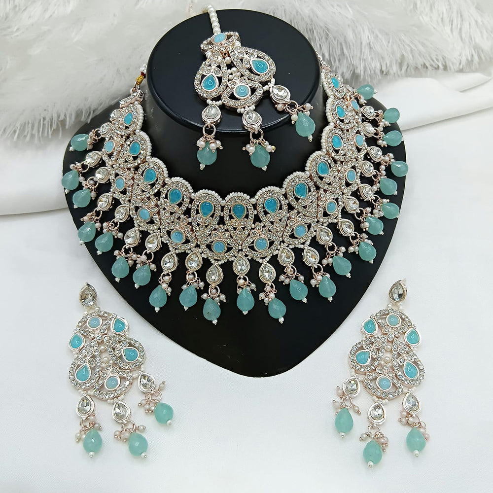 Lucentarts Jewellery Heritage Style Pota Austrian Stone Beaded Choker Necklace Set