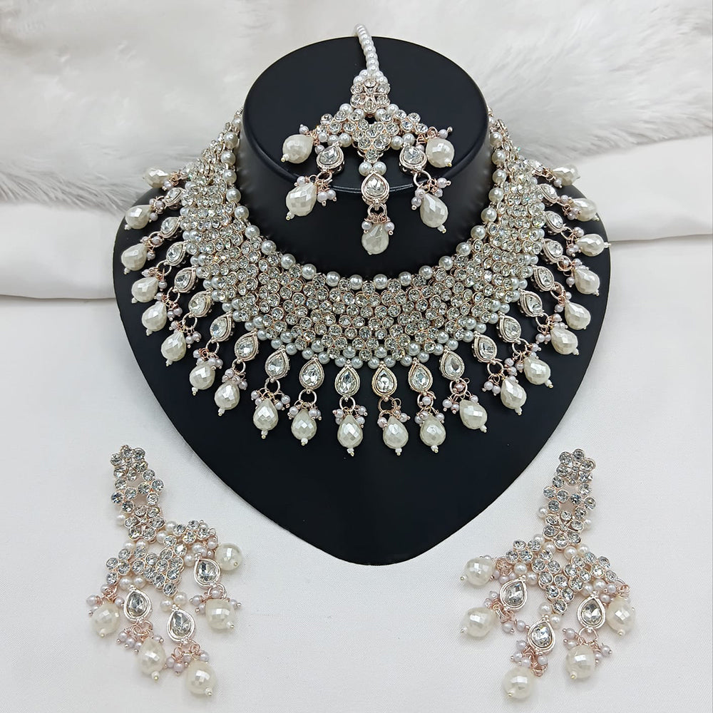Lucentarts Jewellery Heritage Style Pota Austrian Stone Beaded Choker Necklace Set