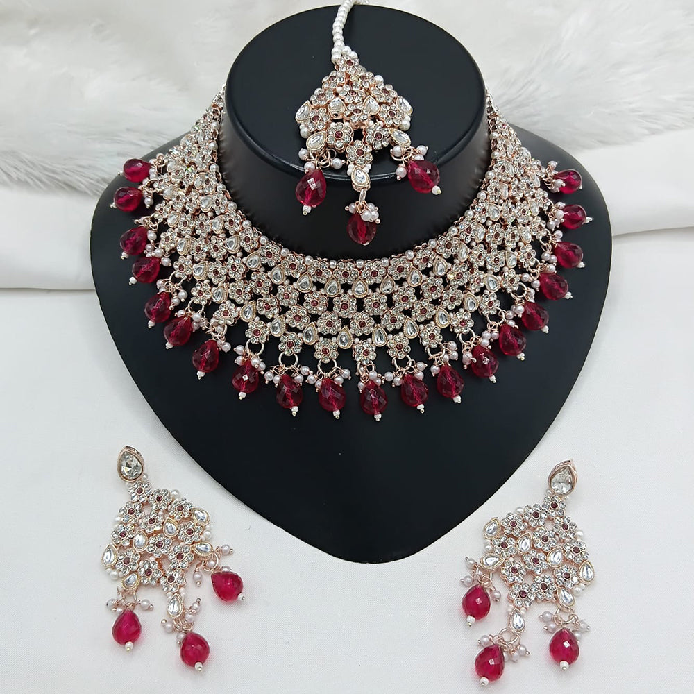 Lucentarts Jewellery Heritage Style Pota Austrian Stone Beaded Choker Necklace Set