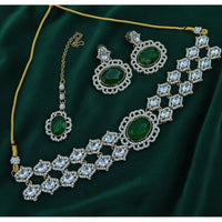 Lucentarts Jewellery Graceful Pota Stone And Austrian Stone Choker Necklace Set