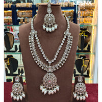 Lucentarts Jewellery Royal Pota Stone And Beads Statement Necklace Set